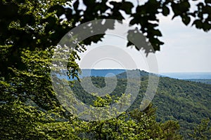 beatiful landscape of the pfÃ¤lzer wald hills and the dahner rock castles, rheinland-pfalz, germany