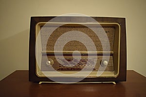 Beatiful old radio set photo