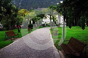 Beatiful parc in Riva del Garda town.
