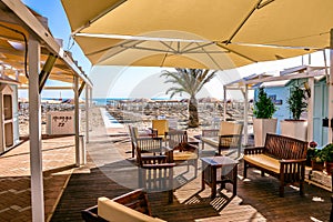 Beatiful restaurant on the seaside