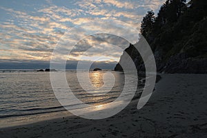 Beatiful sunset at Moonstone Beach, Northern CA