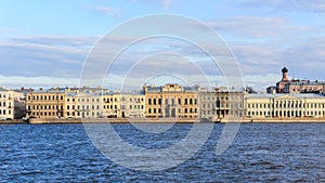 Beatiful view Neva river in Saint Petersburg.