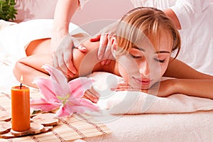 Beatiful women relax in spa