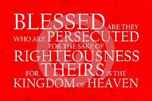 Beatitudes Persecution Plain Text Red