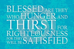 Beatitudes Righteousness Aqua photo