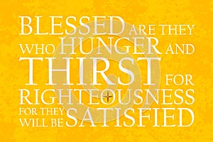 Beatitudes Righteousness Orange photo