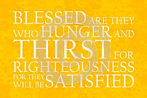 Beatitudes Righteousness Plain Text Yellow Orange