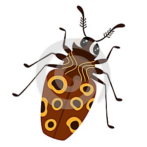 Beatle cartoon character. Bug. Cute insect. photo