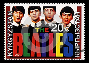 Beatles Postage Stamp from Kyrgyzstan