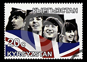 Beatles Postage Stamp from Kyrgyzstan