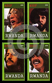 Beatles Postage Stamp from Rwanda