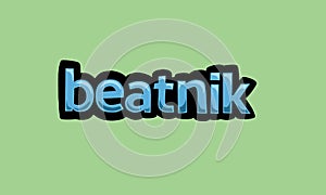 beatnik writing vector design on a green background