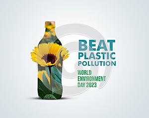 #BeatPlasticPollution, World Environment day concept 2023