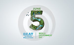#BeatPlasticPollution, World Environment day concept