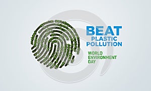 #BeatPlasticPollution, World Environment day concept