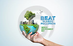 BeatPlasticPollution, World Environment day concept