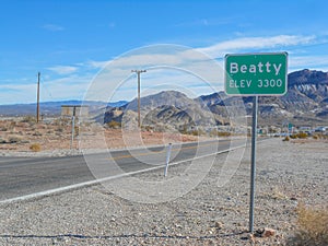 Beatty town in Death Valley