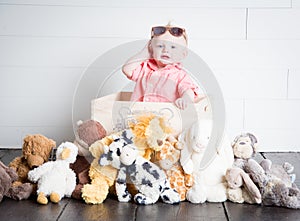 Beau with his Plush Toys