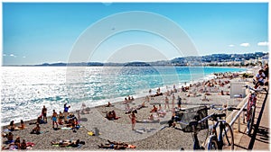 Beau Rivage beach in Nice, France