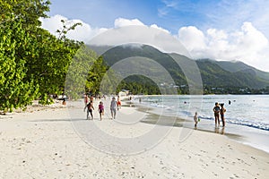 Beau Vallon Beach, Mahe, Seychelles, editorial