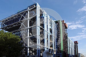 Beaubourg street in Paris photo