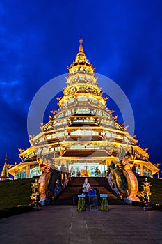 Beaufiful pagoda Wat Huay Pla Kang, Chinese temple