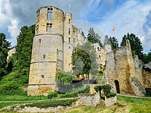 Beaufort castle ruins in Luxembourg