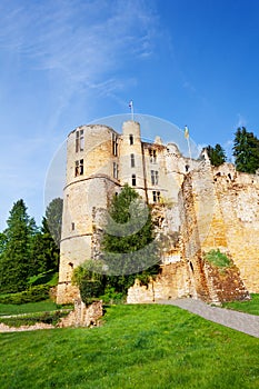 Beaufort castle ruins in Luxembourg