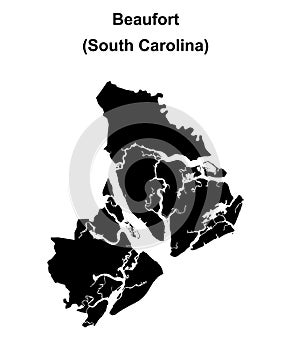 Beaufort outline map