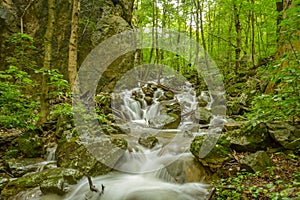 Beauitufl Chotarny stream in Zadielska gorge in Slovak Karst