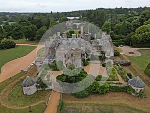 Beaulieu Palace House aerial shot