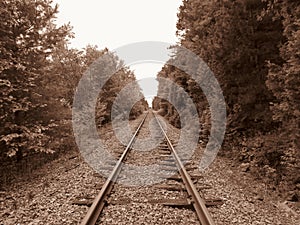 Railway along the St. Lawrence River photo