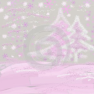 Beauteful abstract Winter tale - with cute litlle and biger Snowflakes in the Air. Suitable For All Winter Hollidays photo