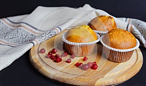 Beautifil muffin cupcake with berries