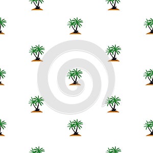 Beautifil Palm Tree Leaf Silhouette Seamless Pattern Background Vector Illustration