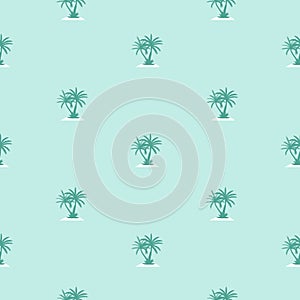 Beautifil Palm Tree Leaf  Silhouette Seamless Pattern Background Vector Illustration