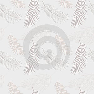 Beautifil Palm Tree Leaf  Silhouette Seamless Pattern Background Vector Illustration