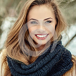 Beautifil smiling girl - close up