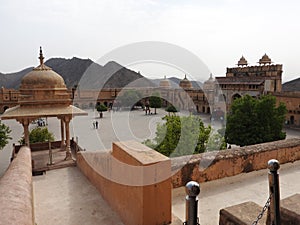 Beautifoul Amber Fort near Jaipur city in India. Rajasthan