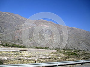 Beautiful aerial view of mountains in Salta Argentina South America Andes mountains
