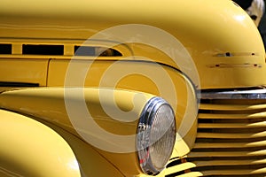 Beautiful 1950's classic yellow car