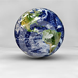 A beautiful 3D render of planet Earth