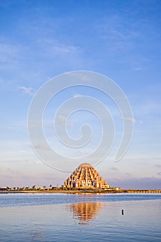 The Beautiful 99 Domes Mosque in Makassar, Indonesia.