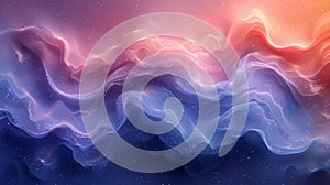 Beautiful abstract 3D background with smooth wavy lines. 3d illustration