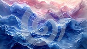 Beautiful abstract 3D background with smooth wavy lines. 3d illustration