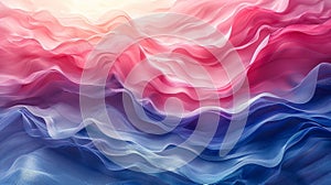 Beautiful abstract 3D background with smooth wavy lines. 3d illustration