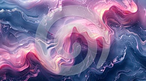 Beautiful abstract 3D background with smooth wavy lines. 3d illustration