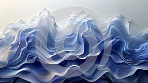 Beautiful abstract 3D background with smooth wavy lines. 3d illustration