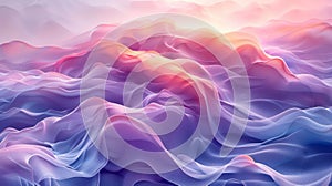 Beautiful abstract 3D background with smooth wavy lines. 3d illustration