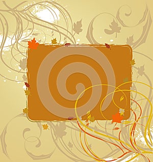 A beautiful abstract autumn banner.